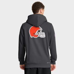 Cleveland Browns Sideline Standard Issue Utility Player Dri-FIT Full-Zip Hoodie Anthracite