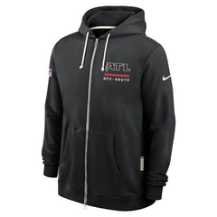 Atlanta Falcons Sideline Standard Issue Utility Player Dri-FIT Full-Zip Hoodie Black