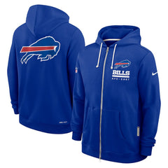Buffalo Bills Sideline Standard Issue Utility Player Dri-FIT Full-Zip Hoodie Royal