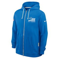 Detroit Lions Sideline Standard Issue Utility Player Dri-FIT Full-Zip Hoodie Blue