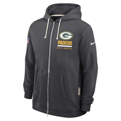 Green Bay Packers Sideline Standard Issue Utility Player Dri-FIT Full-Zip Hoodie Anthracite
