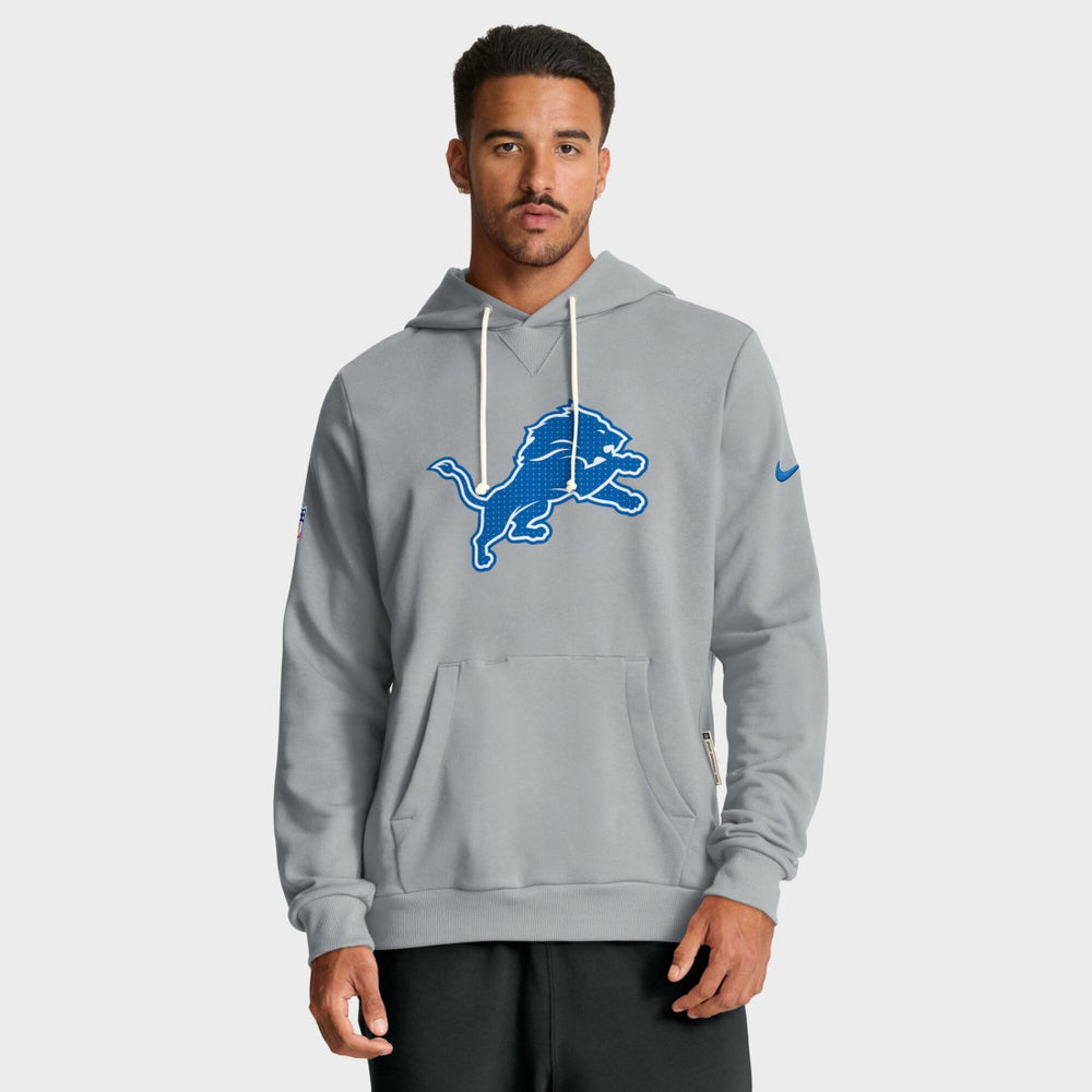 Detroit Lions Sideline Standard Issue Initial Home Dri-FIT Hoodie Gray