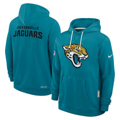 Jacksonville Jaguars Sideline Standard Issue Initial Home Dri-FIT Hoodie Teal