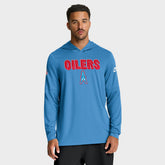 Tennessee Titans Sideline Oilers Throwback Dri-FIT Long Sleeve Hoodie T-Shirt Light Blue