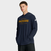 Green Bay Packers The 1923 Classic Pass Accuracy Dri-FIT Long Sleeve Hoodie T-Shirt Navy