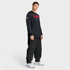 Houston Texans Sideline Pass Accuracy Dri-FIT Long Sleeve Hoodie T-Shirt Blue