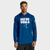 Indianapolis Colts Sideline Pass Accuracy Dri-FIT Long Sleeve Hoodie T-Shirt Royal