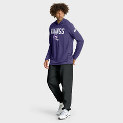 Minnesota Vikings Sideline Pass Accuracy Dri-FIT Long Sleeve Hoodie T-Shirt Purple