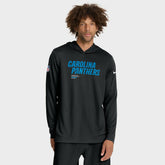 Carolina Panthers Sideline Pure Fury Performance Long Sleeve Hoodie T-Shirt Black