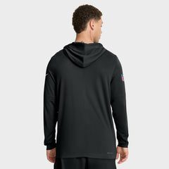 Cincinnati Bengals Sideline Pure Fury Performance Long Sleeve Hoodie T-Shirt Black
