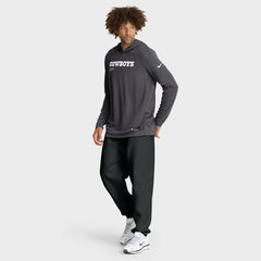 Dallas Cowboys Sideline Pure Fury Performance Long Sleeve Hoodie T-Shirt Anthracite