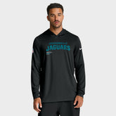 Jacksonville Jaguars Sideline Pure Fury Performance Long Sleeve Hoodie T-Shirt Black