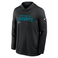 Jacksonville Jaguars Sideline Pure Fury Performance Long Sleeve Hoodie T-Shirt Black