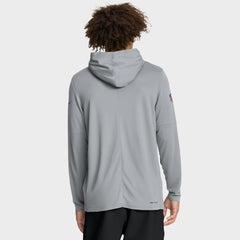 Detroit Lions Sideline Pure Fury Performance Long Sleeve Hoodie T-Shirt Gray