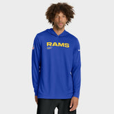 Los Angeles Rams Sideline Pure Fury Performance Long Sleeve Hoodie T-Shirt Royal