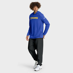 Los Angeles Rams Sideline Pure Fury Performance Long Sleeve Hoodie T-Shirt Royal