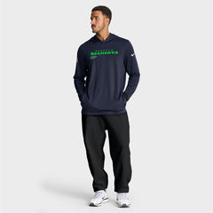 Seattle Seahawks Sideline Pure Fury Performance Long Sleeve Hoodie T-Shirt College Navy