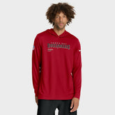 Tampa Bay Buccaneers Sideline Pure Fury Performance Long Sleeve Hoodie T-Shirt Red