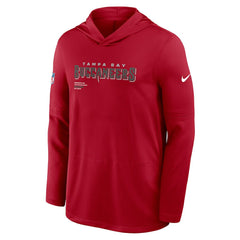 Tampa Bay Buccaneers Sideline Pure Fury Performance Long Sleeve Hoodie T-Shirt Red