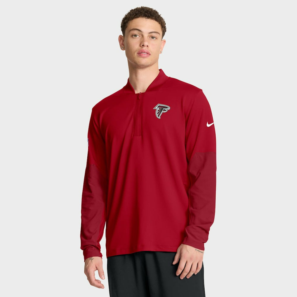 Atlanta Falcons Sideline Dri-FIT Half-Zip Pullover Red