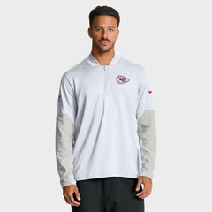 Kansas City Chiefs Sideline Dri-FIT Half-Zip Pullover White