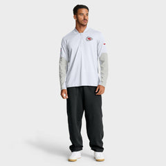 Kansas City Chiefs Sideline Dri-FIT Half-Zip Pullover White