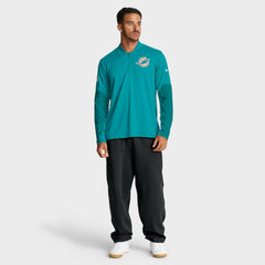 Miami Dolphins Sideline Dri-FIT Half-Zip Pullover Aqua