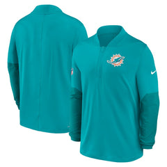 Miami Dolphins Sideline Dri-FIT Half-Zip Pullover Aqua