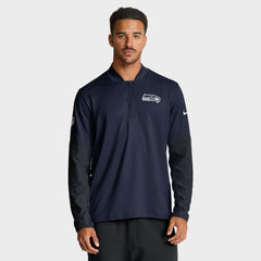 Seattle Seahawks Sideline Dri-FIT Half-Zip Pullover College Navy