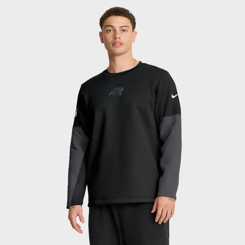 Carolina Panthers Sideline Coach Therma-FIT Long Sleeve T-Shirt Black