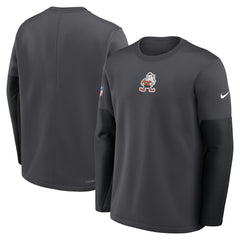Cleveland Browns Sideline Coach Therma-FIT Long Sleeve T-Shirt Anthracite