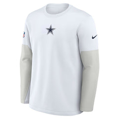 Dallas Cowboys Sideline Coach Therma-FIT Long Sleeve T-Shirt White