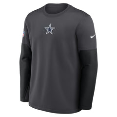 Dallas Cowboys Sideline Coach Therma-FIT Long Sleeve T-Shirt Anthracite