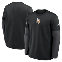 Minnesota Vikings Sideline Coach Therma-FIT Long Sleeve T-Shirt Black