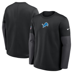 Detroit Lions Sideline Coach Therma-FIT Long Sleeve T-Shirt Black