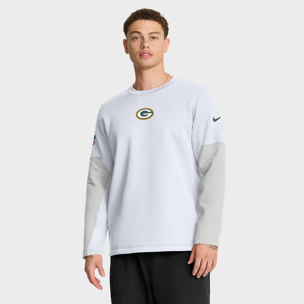 Green Bay Packers Sideline Coach Therma-FIT Long Sleeve T-Shirt White
