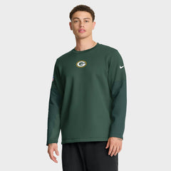 Green Bay Packers Sideline Coach Therma-FIT Long Sleeve T-Shirt Green