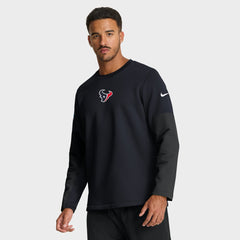 Houston Texans Sideline Coach Therma-FIT Long Sleeve T-Shirt Navy