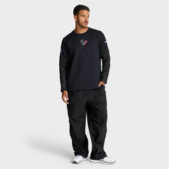 Houston Texans Sideline Coach Therma-FIT Long Sleeve T-Shirt Navy
