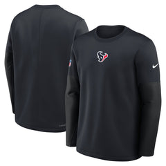 Houston Texans Sideline Coach Therma-FIT Long Sleeve T-Shirt Navy