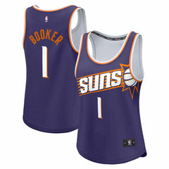 NBA Devin Booker Phoenix Suns Women's Fast Break Player Jersey - Icon Edition - Purple