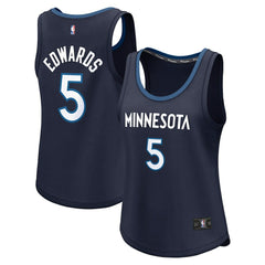 NBA Anthony Edwards Minnesota Timberwolves Women's Fast Break Player Jersey - Icon Edition - Navy