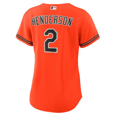 MLB Gunnar Henderson Baltimore Orioles Nike Women's Alternate 2 Replica Jersey - Orange