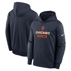 Chicago Bears Toss Sweep Performance Pullover Hoodie Navy