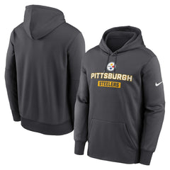 Pittsburgh Steelers Toss Sweep Performance Pullover Hoodie Anthracite