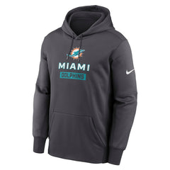 Miami Dolphins Toss Sweep Performance Pullover Hoodie Anthracite