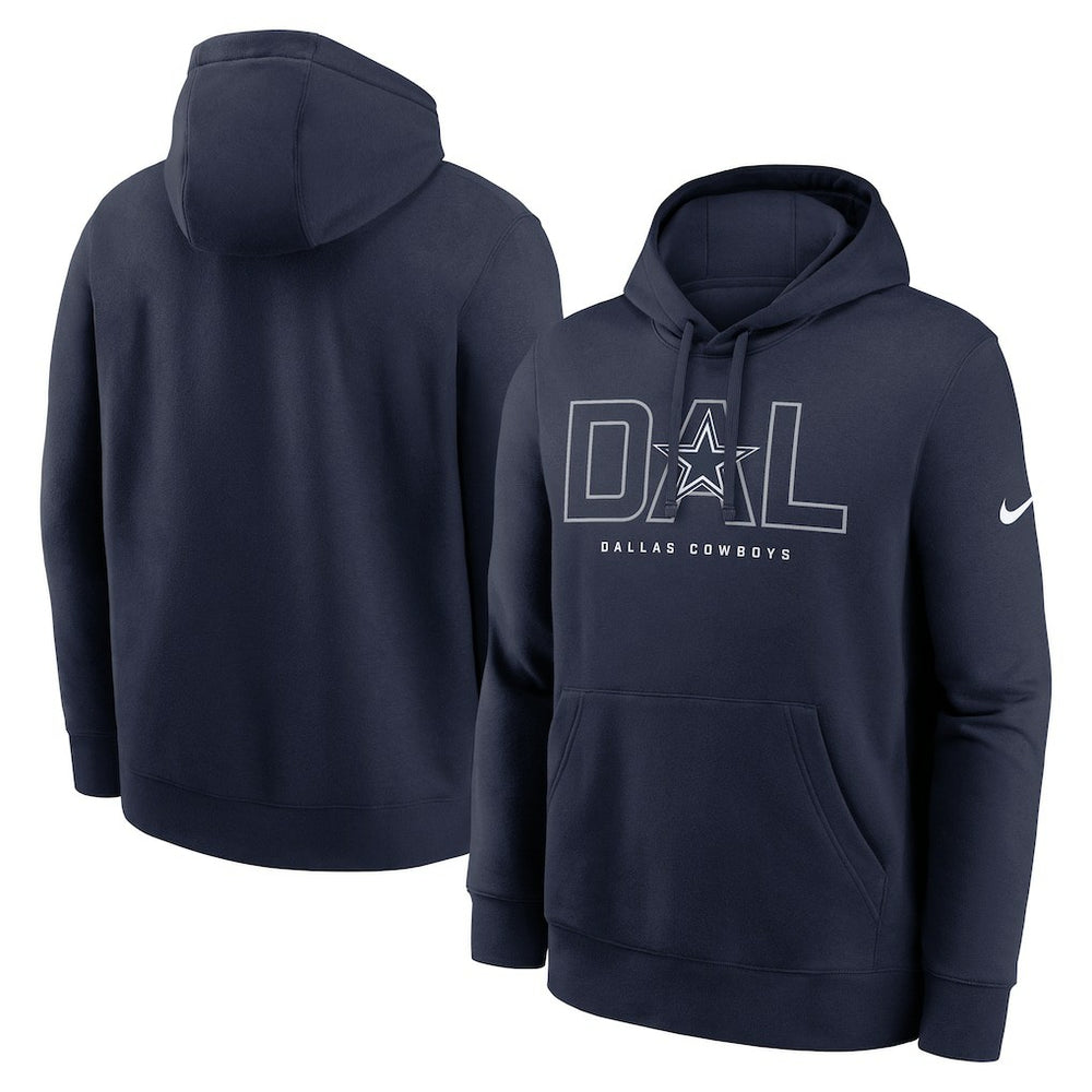 Dallas Cowboys Busted Play Club Fleece Pullover Hoodie Navy