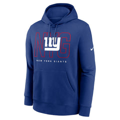 New York Giants Busted Play Club Fleece Pullover Hoodie Royal
