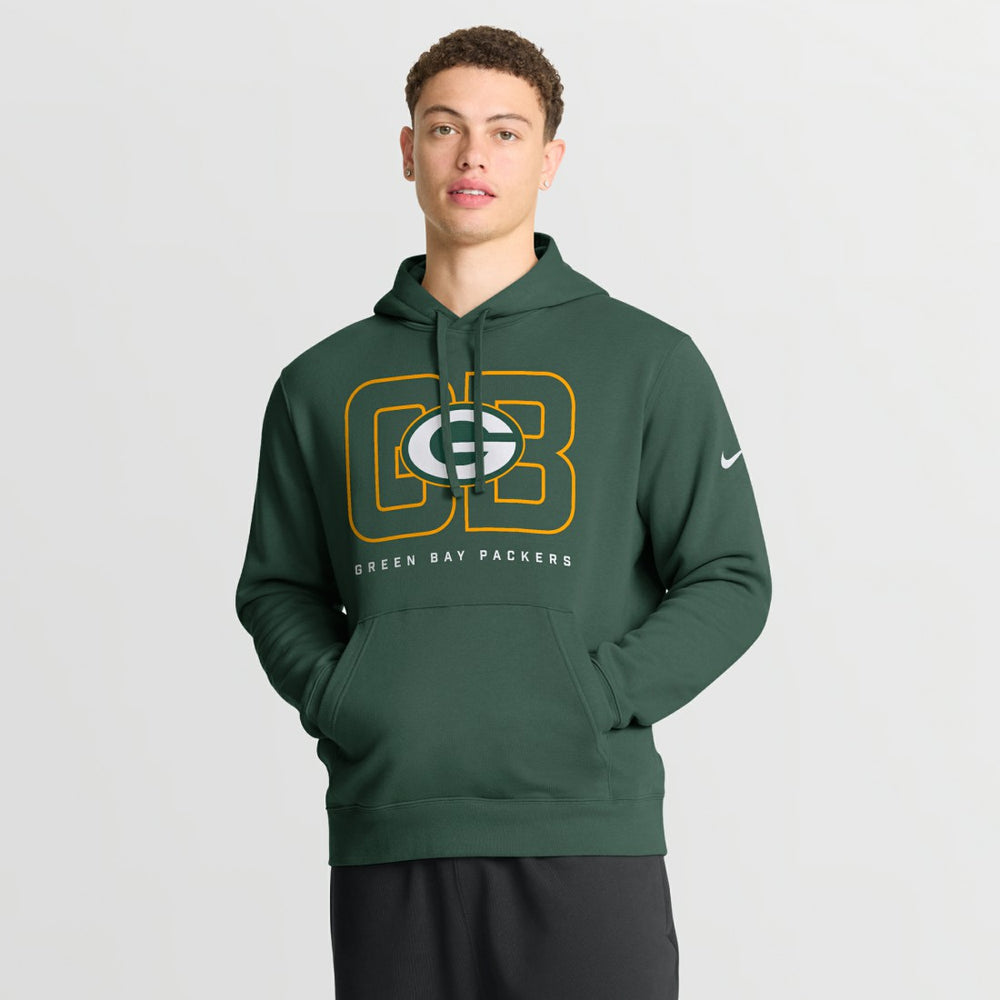 Green Bay Packers Busted Play Club Fleece Pullover Hoodie Green