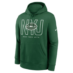 New York Jets Busted Play Club Fleece Pullover Hoodie Green